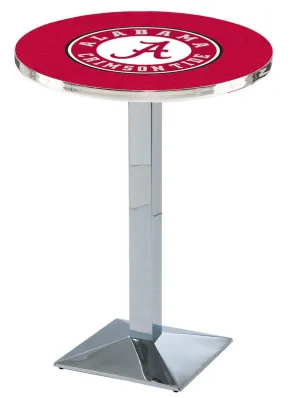 Alabama Crimson Tide Holland Bar Stool Co. Chrome "A" Logo Bar Pub Table